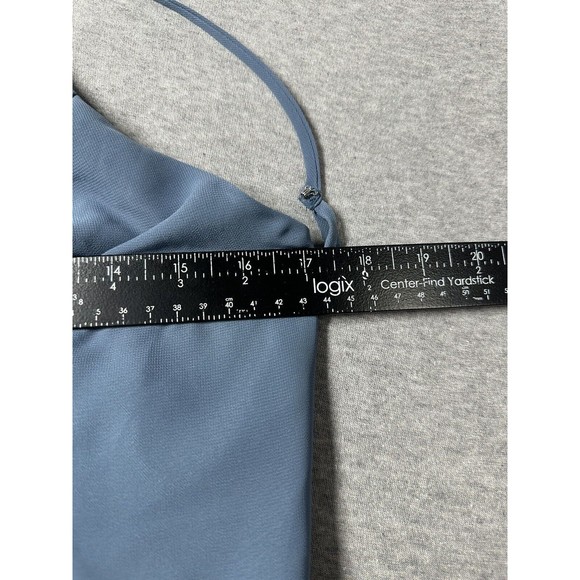 Jenny Yoo Collection Sz 12 Kayla Gown Maxi Dress Slate Blue Hourglass Sl… - Picture 4 of 7